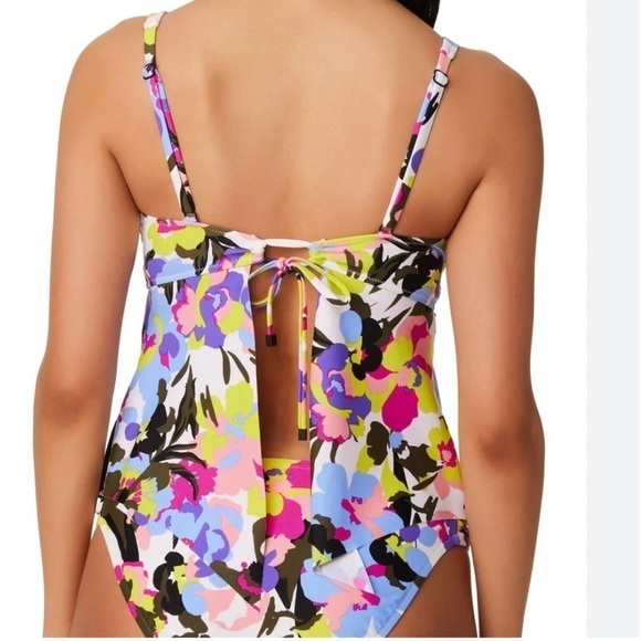 Bar III Paradise Garden Handkerchief Tankini Top And Hipster Bikini Bottoms - Picture 2 of 13